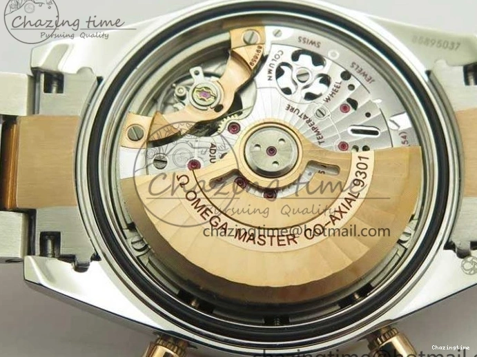 0212 Thermal Speedmaster ’57 Co-Axial SS RG OMF 1:1 Best Edition White Dial On SS RG Bracelet A9300 (Free Leather Strap) 8074